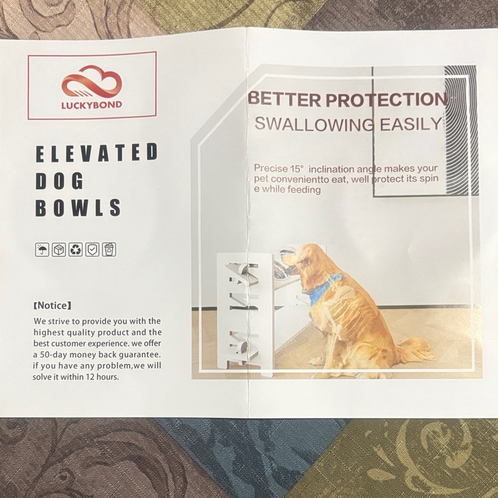 LuckyBond Elevated Dog Bowls